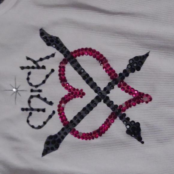 🐥 Vintage Y2K Chick by Nicky Hilton❤️‍🔥Crossed Heart Rhinestone Tank Top!!🐥 - Picture 2 of 4